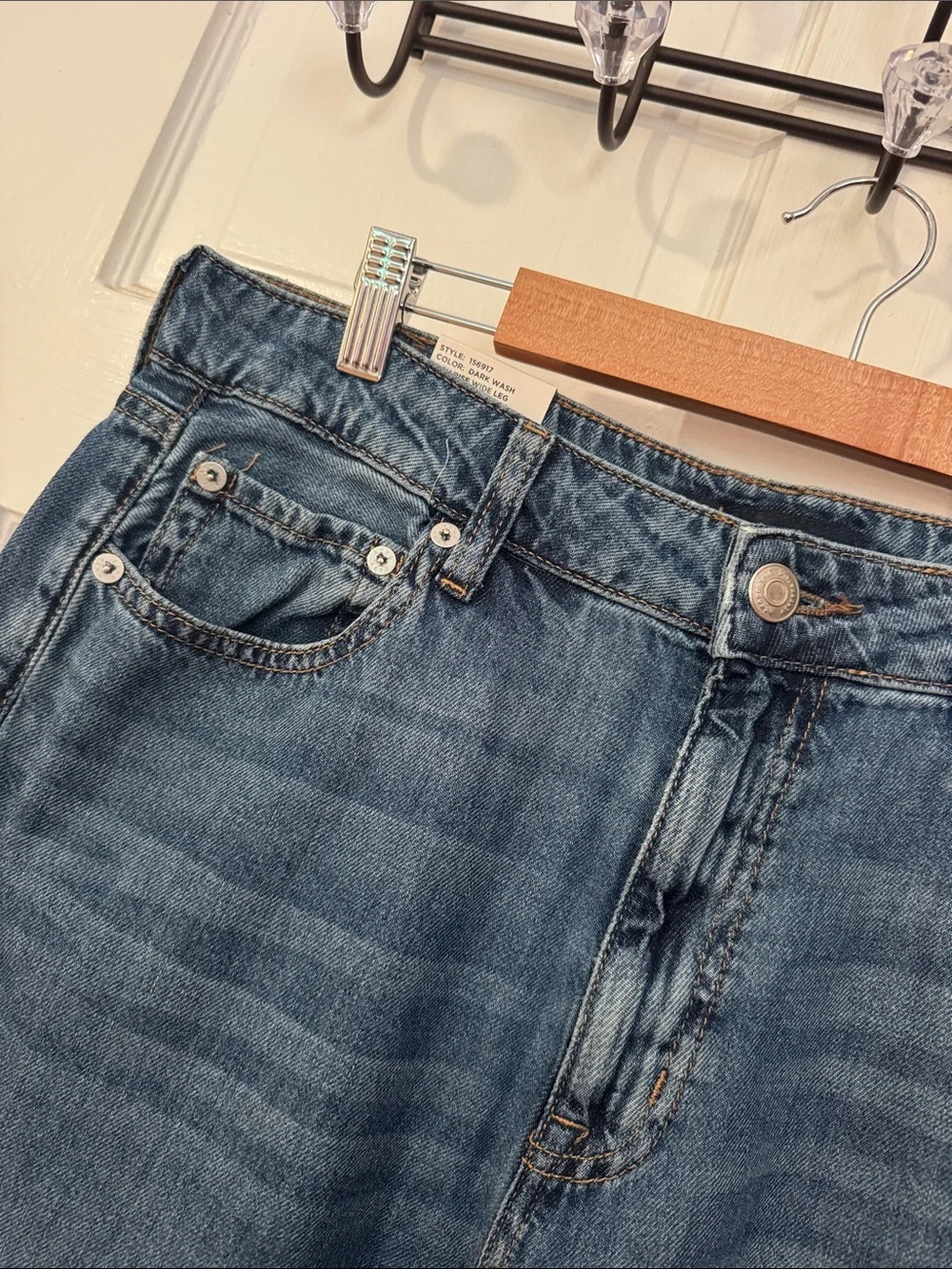 AERO NWT High Rise Wide Leg Jeans - Blue Dark Wash Vintage Inspired Size 12